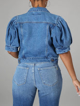 Indiebeautie Puff Sleeve Denim Jacket